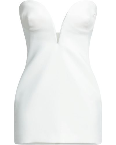 Monot Vestido corto sin mangas con escote corazón - Blanco