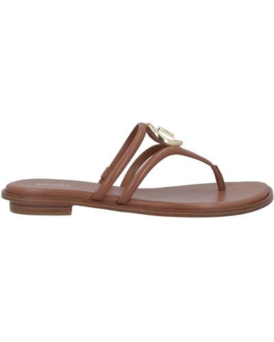 MICHAEL Michael Kors Thong Sandal Soft Leather - Brown