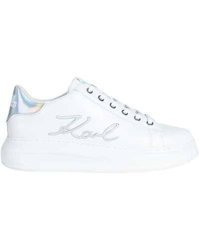 Karl Lagerfeld Sneakers kapri in pelle liscia - Bianco