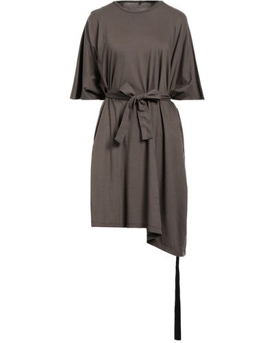 Rick Owens Khaki Mini Dress Cotton - Natural