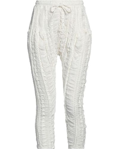 UN-NAMABLE Pantaloni Cropped - Bianco