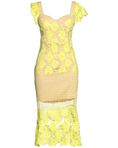 Liquorish Midi Dress - Yellow