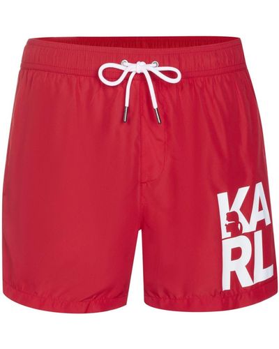 Karl Lagerfeld Pantalons de plage - Rouge