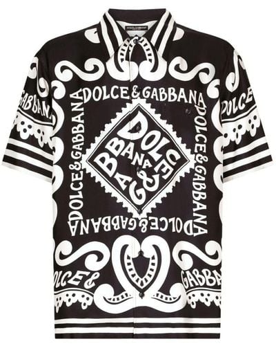 Dolce & Gabbana Chemise Marina en soie - Noir