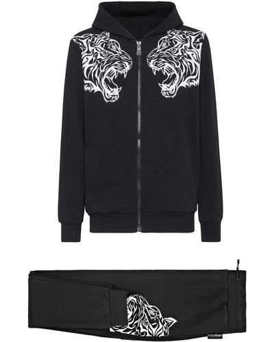 Philipp Plein Sport-Top mit Fitness-Leggins - Schwarz