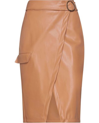Berna Midi Skirt Polyester - Orange