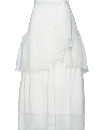Kaos Midi Skirt - White