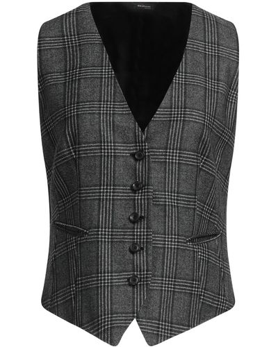 Kiton Steel Tailored Vest Wool - Black