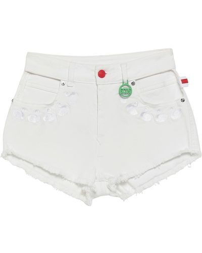 Gcds Denim Shorts - White
