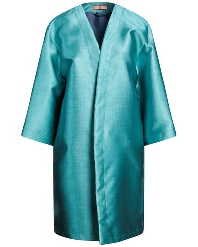 Yuko Overcoat & Trench Coat - Blue