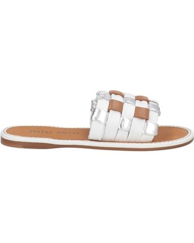 Miu Miu Sandals - White