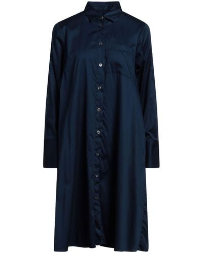 Robert Friedman Midi Dress Cotton, Elastane - Blue