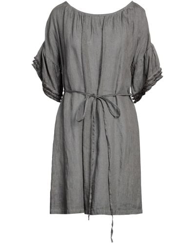 120% Lino Mini Dress - Gray