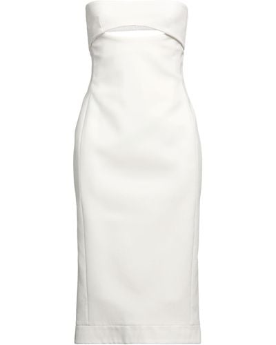 Saint Laurent Midi-Kleid - Weiß