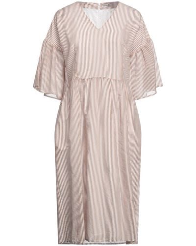 Cappellini By Peserico Camel Midi Dress Cotton, Silk, Viscose - Pink