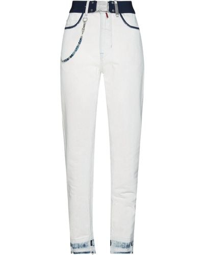 High Pantaloni Jeans - Bianco