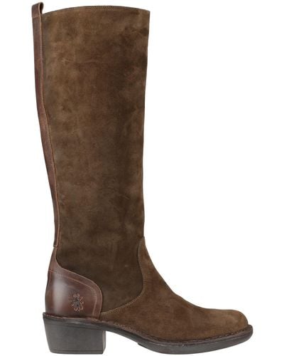 Fly London Knee Boots - Brown