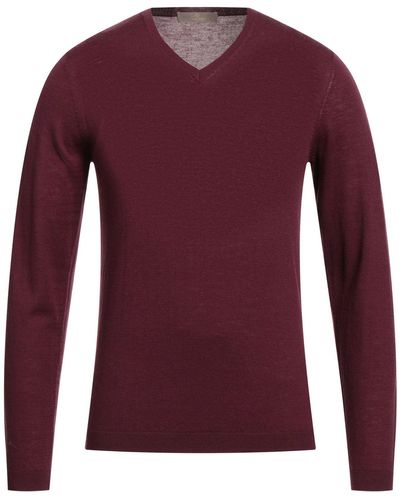 Cruciani Burgundy Sweater Wool, Cashmere - Purple