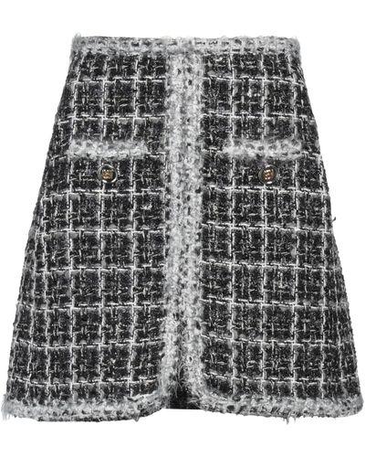 Giambattista Valli Mini Skirt Cotton, Polyester, Wool, Acrylic, Synthetic Fibers - Gray
