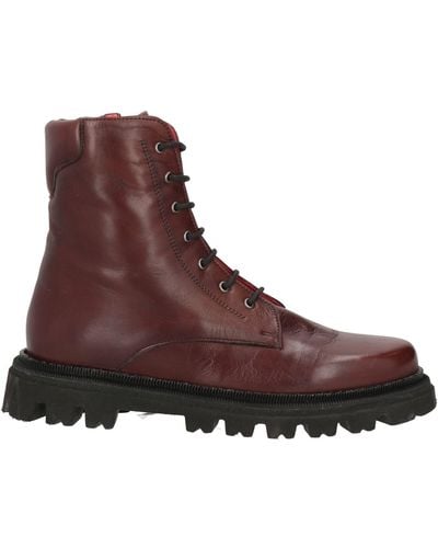 Pas De Rouge Ankle Boots Leather - Brown