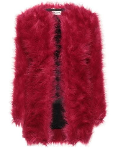 Saint Laurent Shearling & Teddy - Red