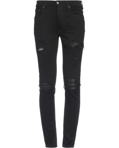Amiri Jeans Cotton, Elastomultiester, Elastane, Leather - Black