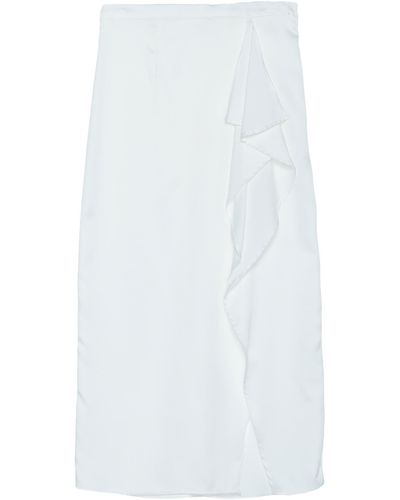 ACTUALEE Midi Skirt - White