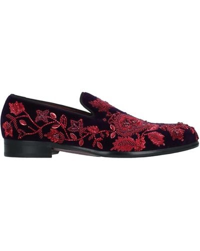 Dolce & Gabbana Dark Loafers Cotton - Purple