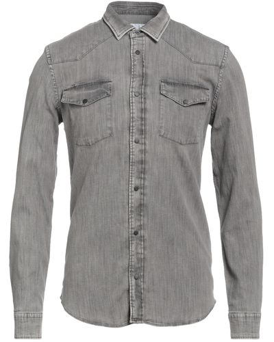 Dondup Denim Shirt Cotton, Elastane - Gray