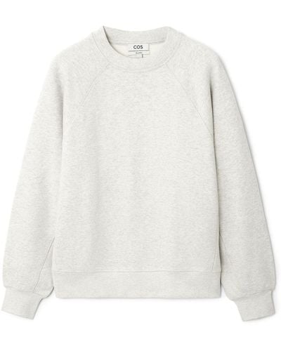COS Panelled Sweatshirt - White