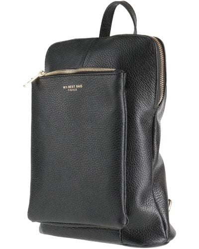 My Best Bags Backpack Leather - Black