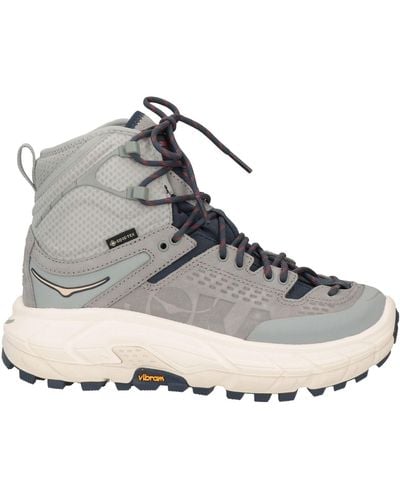 Hoka One One Ankle Boots Leather, Textile Fibers - Gray