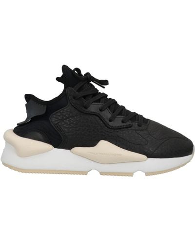 Y-3 Kaiwa Low-top Leather Trainers - Black