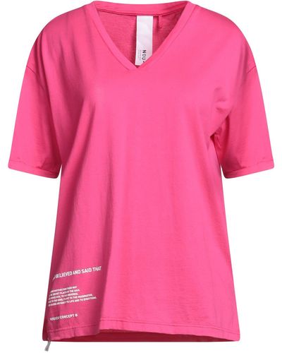 NOUMENO CONCEPT Fuchsia T-Shirt Cotton - Pink