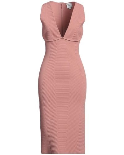 Hervé Léger Midi-Kleid - Pink