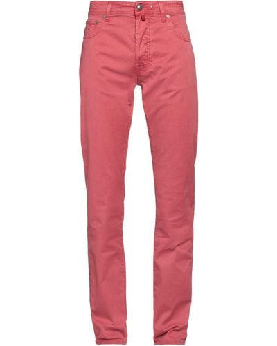Jacob Coh?n Brick Trousers Cotton, Polyester, Elastane - Red