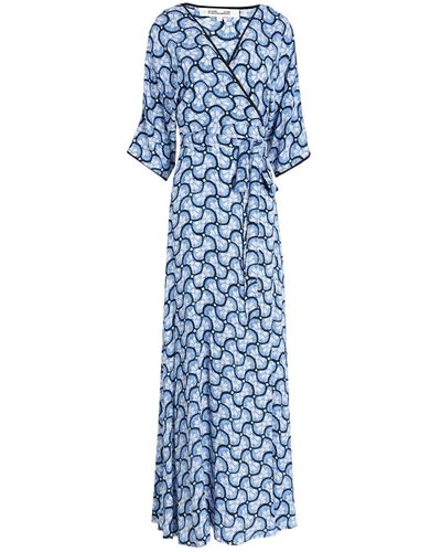 Diane von Furstenberg Robe longue - Bleu
