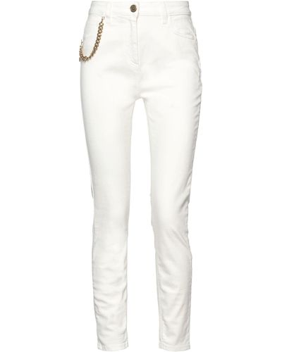 Elisabetta Franchi Pantalon en jean - Blanc