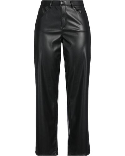 Seductive Trousers Polyester, Polyurethane Coated - Black