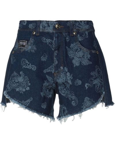 Versace Denim Shorts Cotton, Elastane - Blue