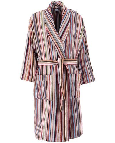Paul Smith Stripe-print Cotton-towelling Dressing Gown - Multicolour