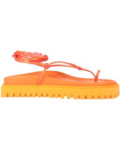 The Attico Toe Strap Sandals - Orange