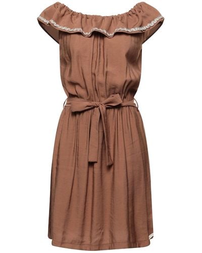 CafeNoir Mini Dress - Brown