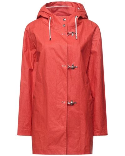 Fay Overcoat & Trench Coat - Orange