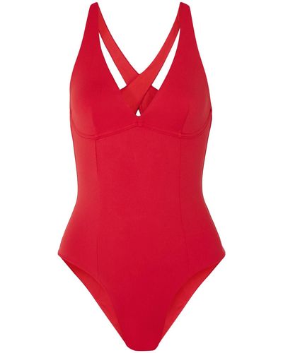 Skin One-piece Swimsuit - Red