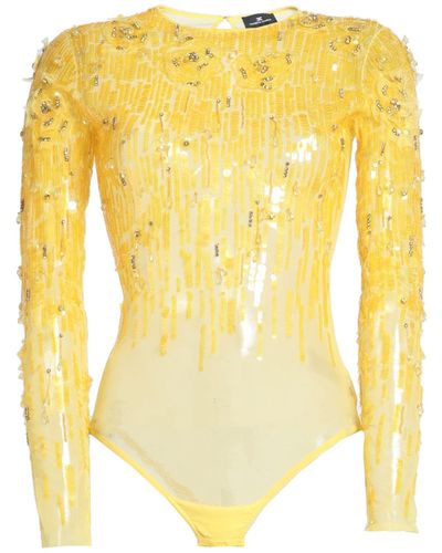 Elisabetta Franchi Top - Jaune