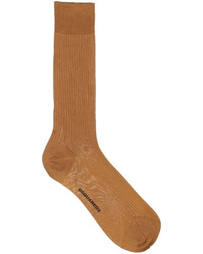 DSquared² Ocher Socks & Hosiery Silk - Brown