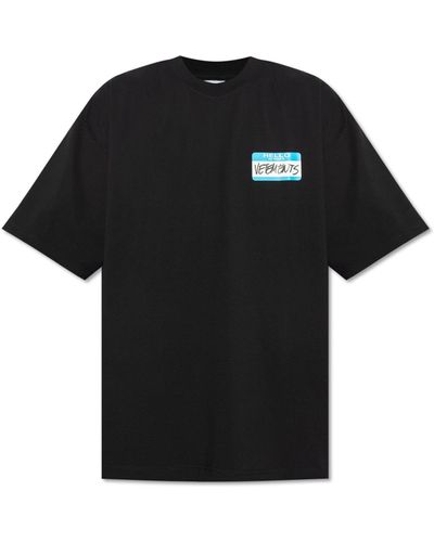 Vetements T-shirts - Schwarz