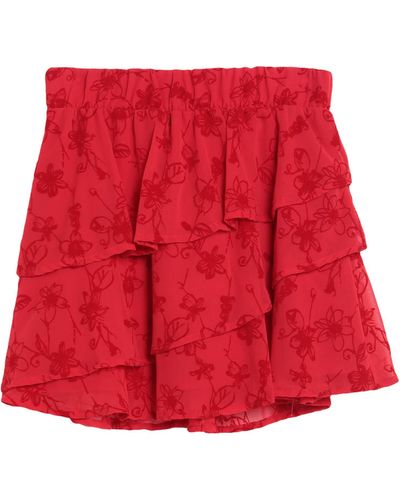Soallure Mini Skirt - Red