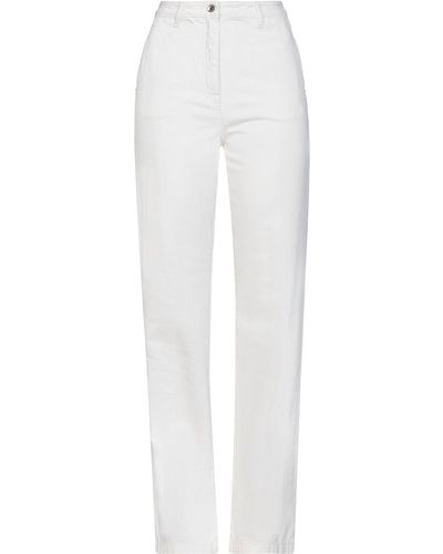 Patrizia Pepe Ivory Jeans Cotton - White